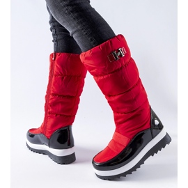 Rote isolierte hohe Schneestiefel von Canneto 1