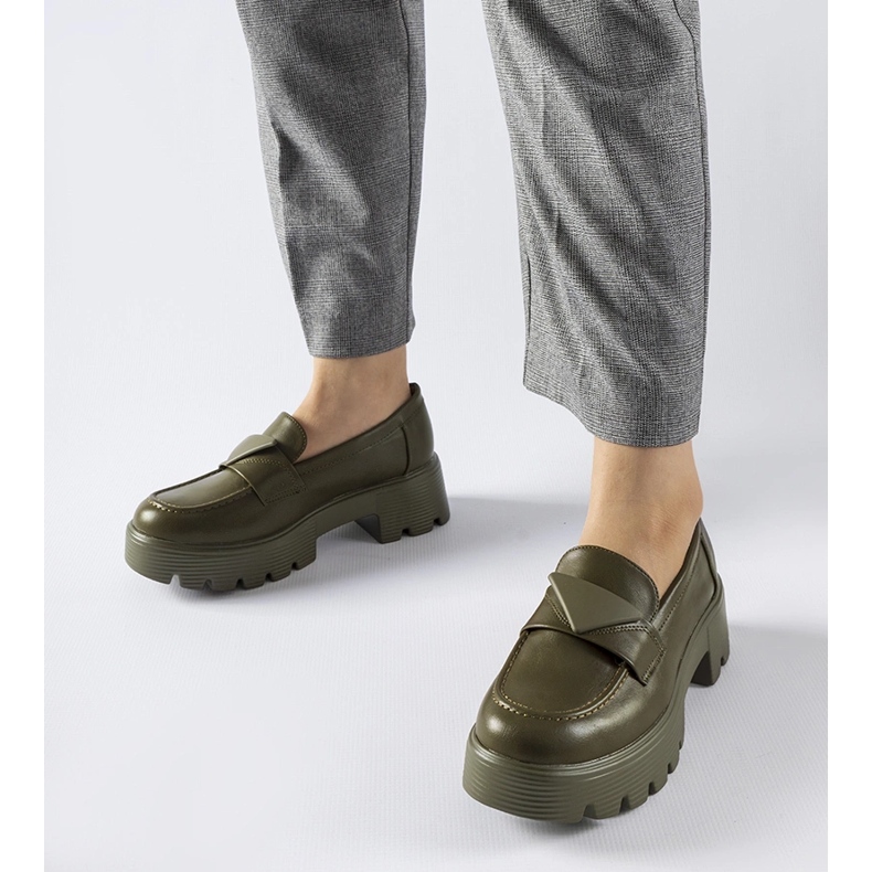 Grüne Mokassins mit massiver Eligio-Sohle 1