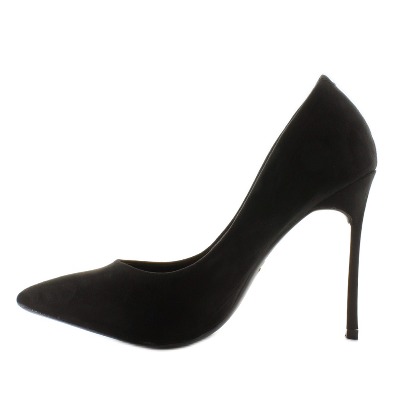 Elegante Pumps mit originellem Absatz schwarz 1