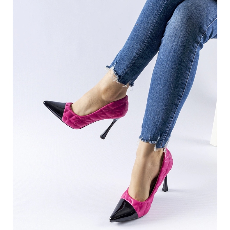 Rosa gesteppte Benito High Heels 1
