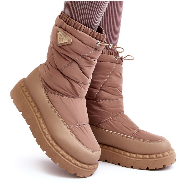 Seastar Beige Damen-Schneestiefel mit dicker Sohle 4