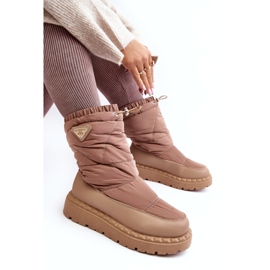Seastar Beige Damen-Schneestiefel mit dicker Sohle 1