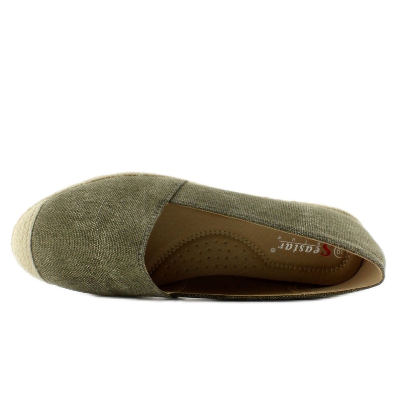 Espadrilles mit Zehenkappe aus Leinen JH23P Grün 2