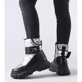 Graue, isolierte Mejia-Schneestiefel silber- 1