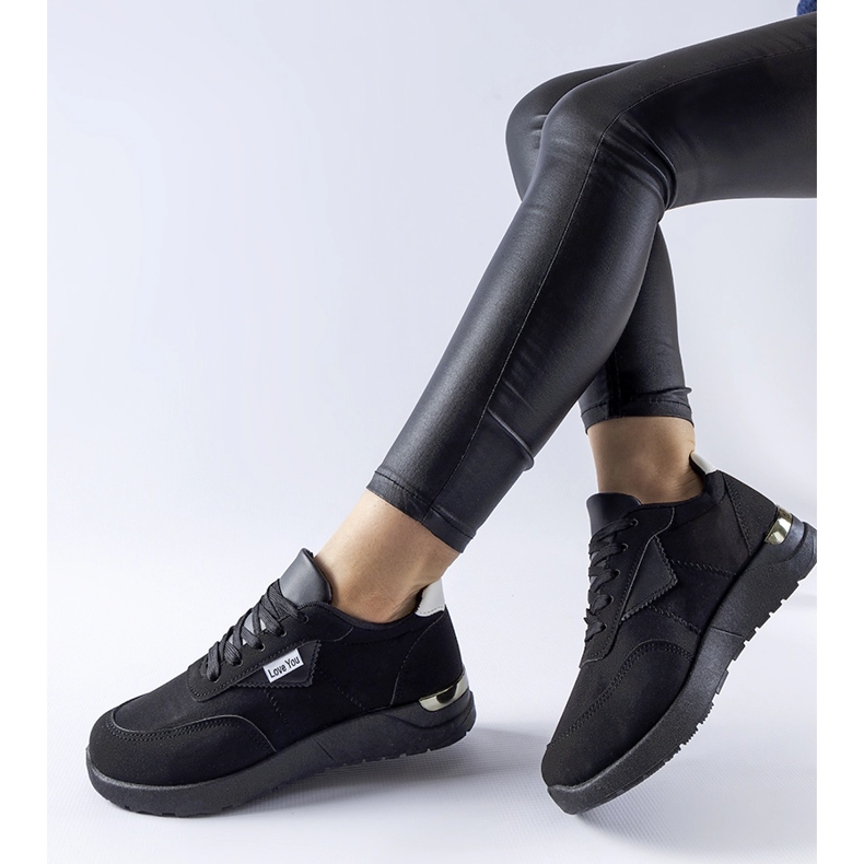 Geraldino-Sneaker aus schwarzem Stoff 1