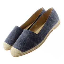 Espadrilles mit Zehenkappe aus Leinen JH23P D. Blau 2