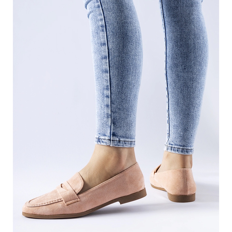 Rosafarbene Medford-Mokassins aus Öko-Wildleder 1