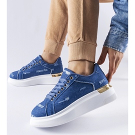 Blaue Plateau-Sneaker von Osson 1
