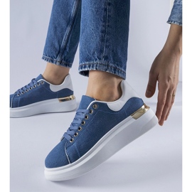 Blaue Scuderlando-Plateau-Sneaker 1