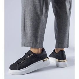 Schwarze Scuderlando-Plateau-Sneaker 1