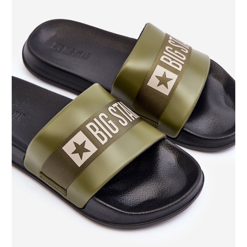 Klassische Herren-Flip-Flops Big Star LL174458 Khaki grün 1