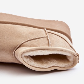 Beige Caliksa Damen-Schneestiefel mit dicker Sohle 1