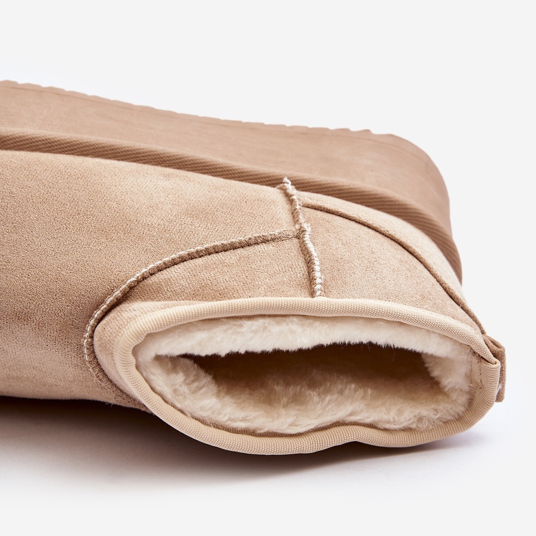 Beige Caliksa Damen-Schneestiefel mit dicker Sohle 1