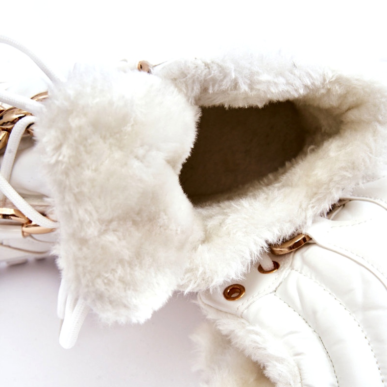 Isolierte Sportstiefel für Damen mit Schnürung Trappers White Bastini weiß 7