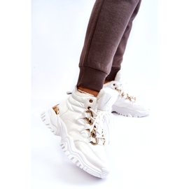 Isolierte Sportstiefel für Damen mit Schnürung Trappers White Bastini weiß 2