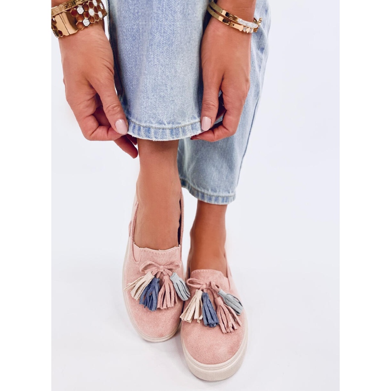 Rosa Krauss-Loafer mit Quasten 2