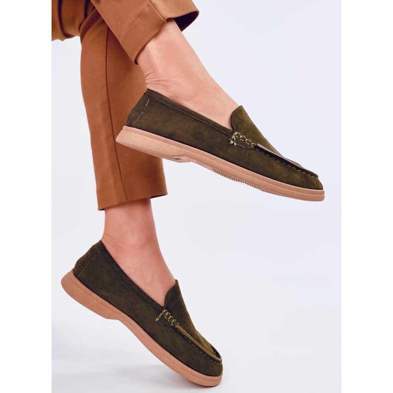 Weiche Damenmokassins von Justt Green grün 2