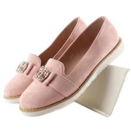 Loafer aus pastellfarbenem Wildleder T245 Pink rosa 1