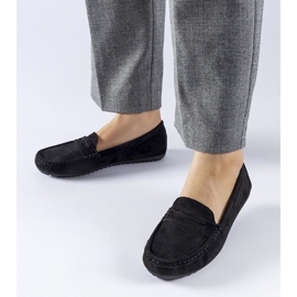 Schwarze Mokassins aus Cellarengo-Öko-Wildleder 1