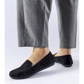 Schwarze Mokassins aus Cellarengo-Öko-Wildleder 2