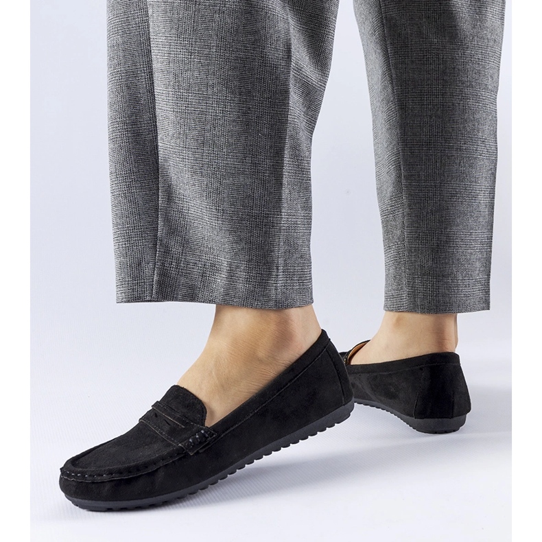 Schwarze Mokassins aus Cellarengo-Öko-Wildleder 2