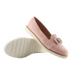 Loafer aus pastellfarbenem Wildleder T245 Pink rosa 2
