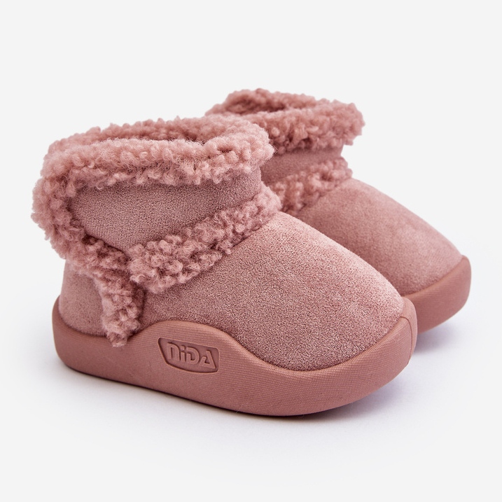 Kinder-Schneestiefel mit Klettverschluss, Rosa, Unitia 1