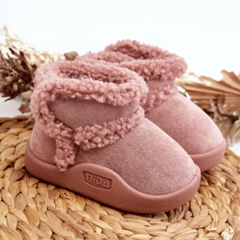 Kinder-Schneestiefel mit Klettverschluss, Rosa, Unitia 3