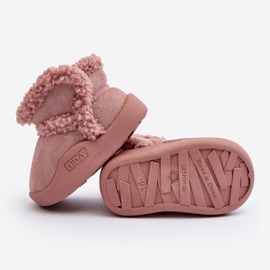 Kinder-Schneestiefel mit Klettverschluss, Rosa, Unitia 6