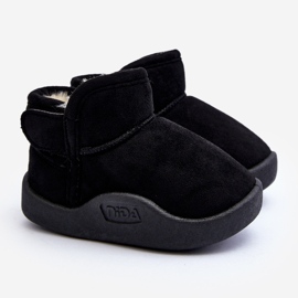 Schwarze Benigna Kinder-Schneestiefel mit Fellfutter 1