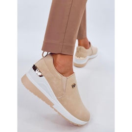 Hense Aprikosenkeilschuhe beige 1