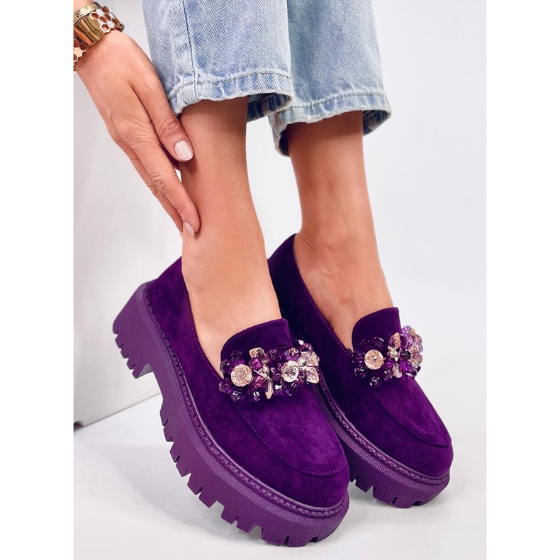 Heidi Lila Kristall-Slipper 1