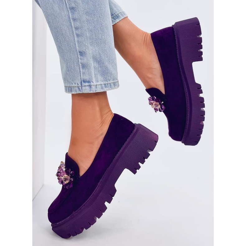 Heidi Lila Kristall-Slipper violett 2