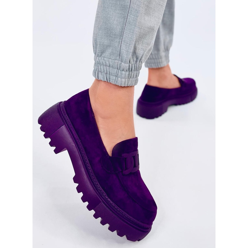 Plateau-Mokassins mit Schnalle Leena Purple lila 1