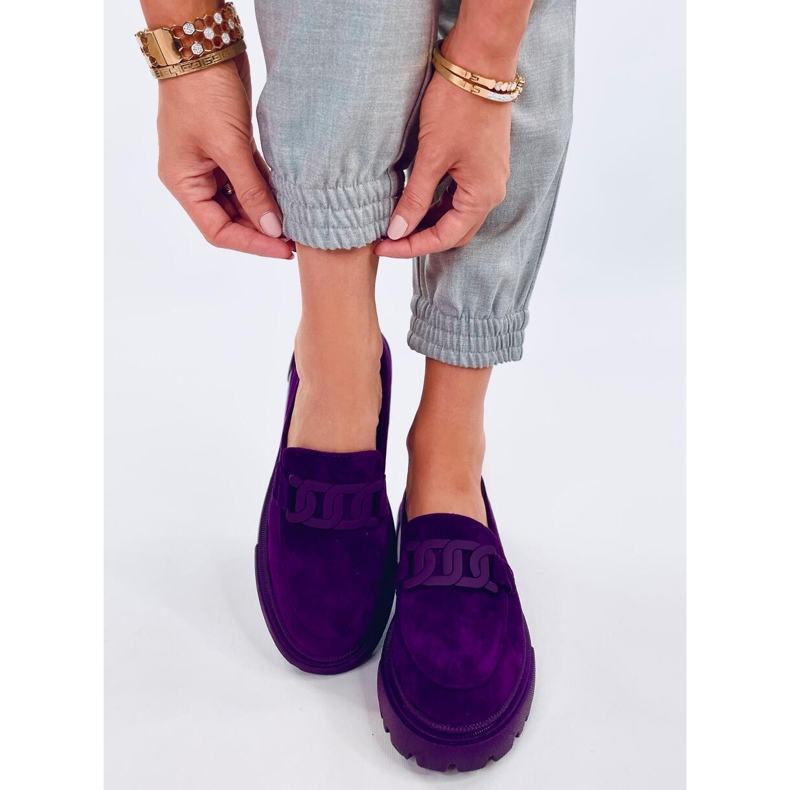 Plateau-Mokassins mit Schnalle Leena Purple lila 2