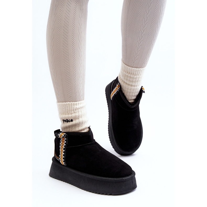 Plateau-Schneestiefel mit schwarzem Udra-Muster 2