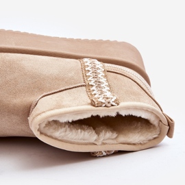 Plateau-Schneestiefel mit beigem Udra-Muster 1