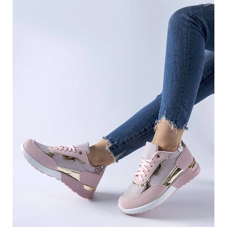 Rosa glitzernde Roganzuolo-Sneaker 1