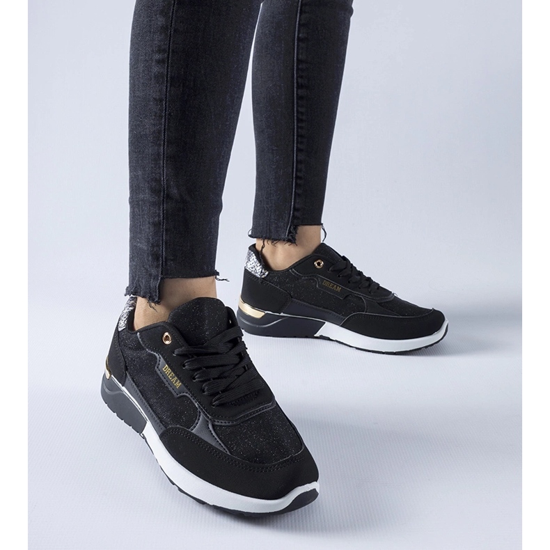 Schwarze Glitzer-Sneaker von Roganzuolo 1