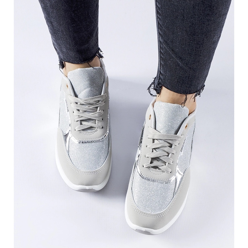 Graue Glitzer-Sneaker von Roganzuolo 1