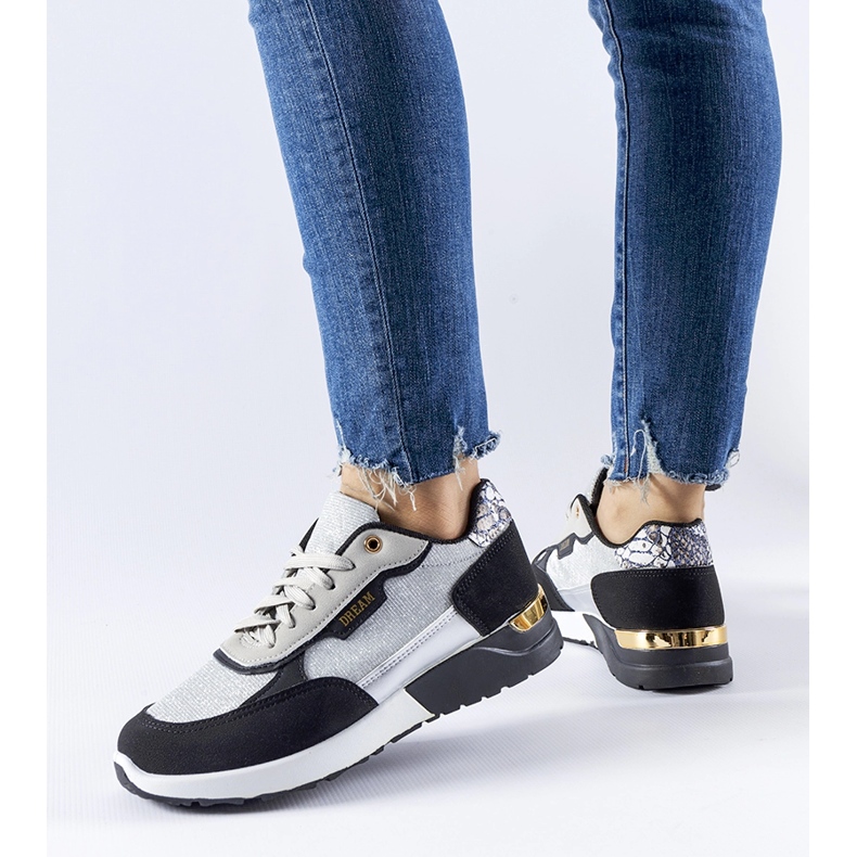 Schwarz-silberne Glitzer-Sneaker von Roganzuolo 1