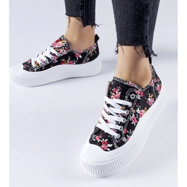 Schwarze Cesano-Sneaker mit Blumenmuster 1