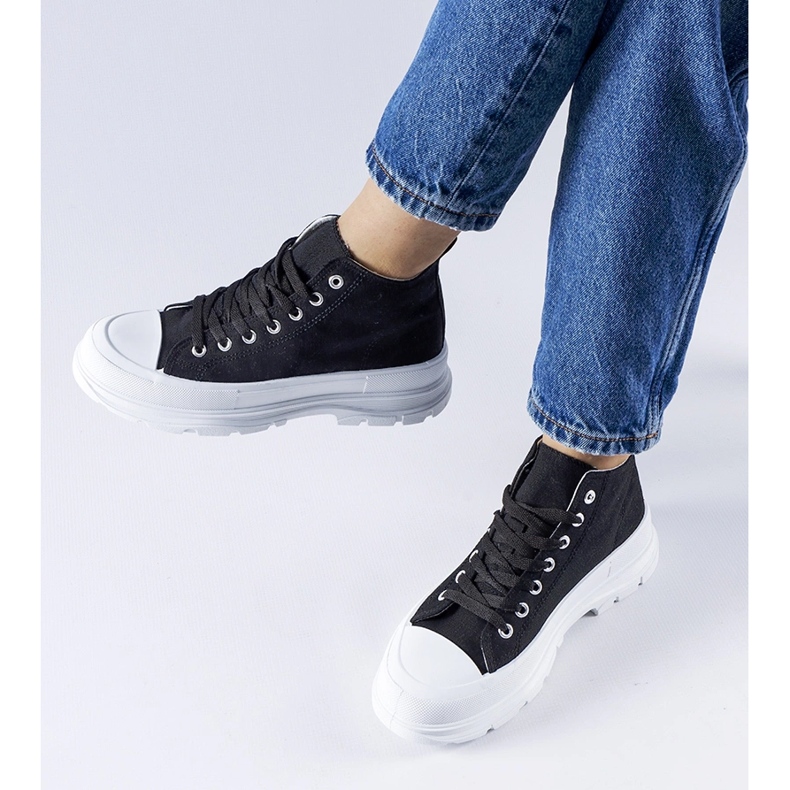 Schwarze High-Top-Sneaker von Herndon 1