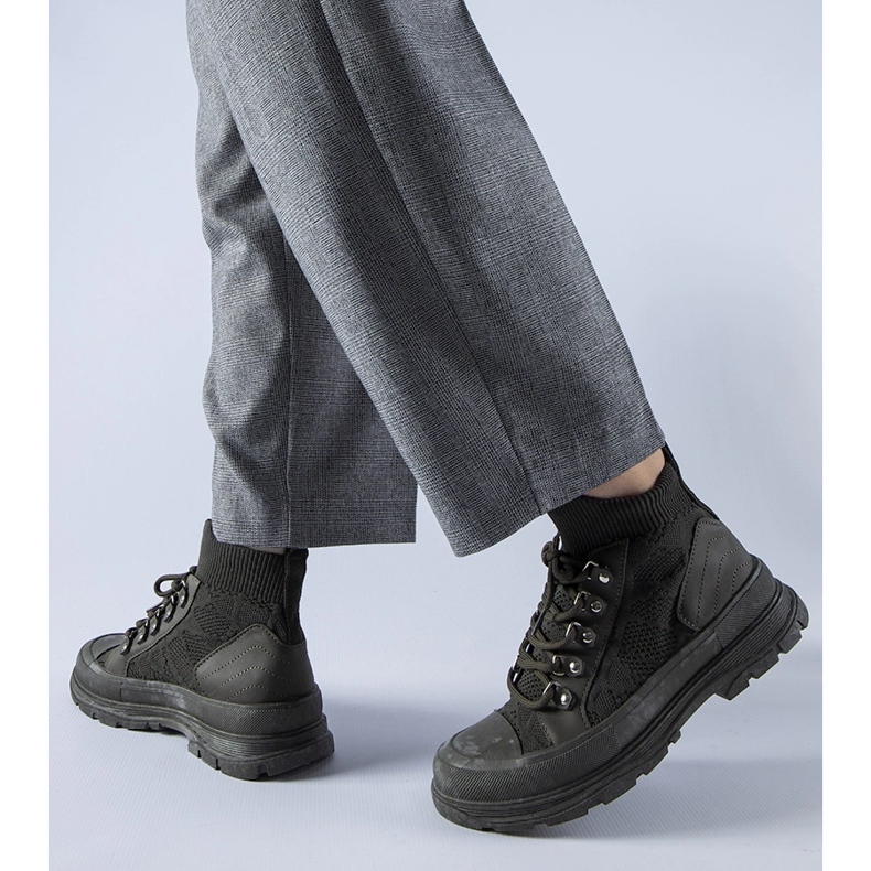 Grüne High-Top-Sneaker aus Stoff von Casalma 1