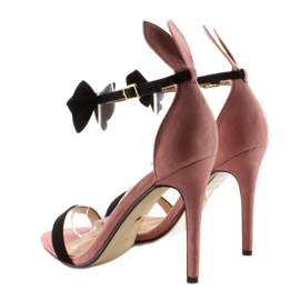 Sandalen auf einer Nadel mit Ohren ZJ-15P Pink rosa 2