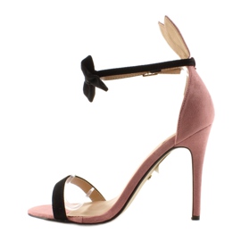 Sandalen auf einer Nadel mit Ohren ZJ-15P Pink rosa 1