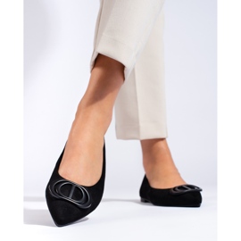 Seastar Wildleder-Ballerinas mit Verzierung schwarz 2