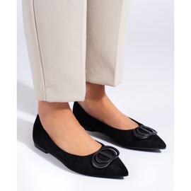 Seastar Wildleder-Ballerinas mit Verzierung schwarz 1