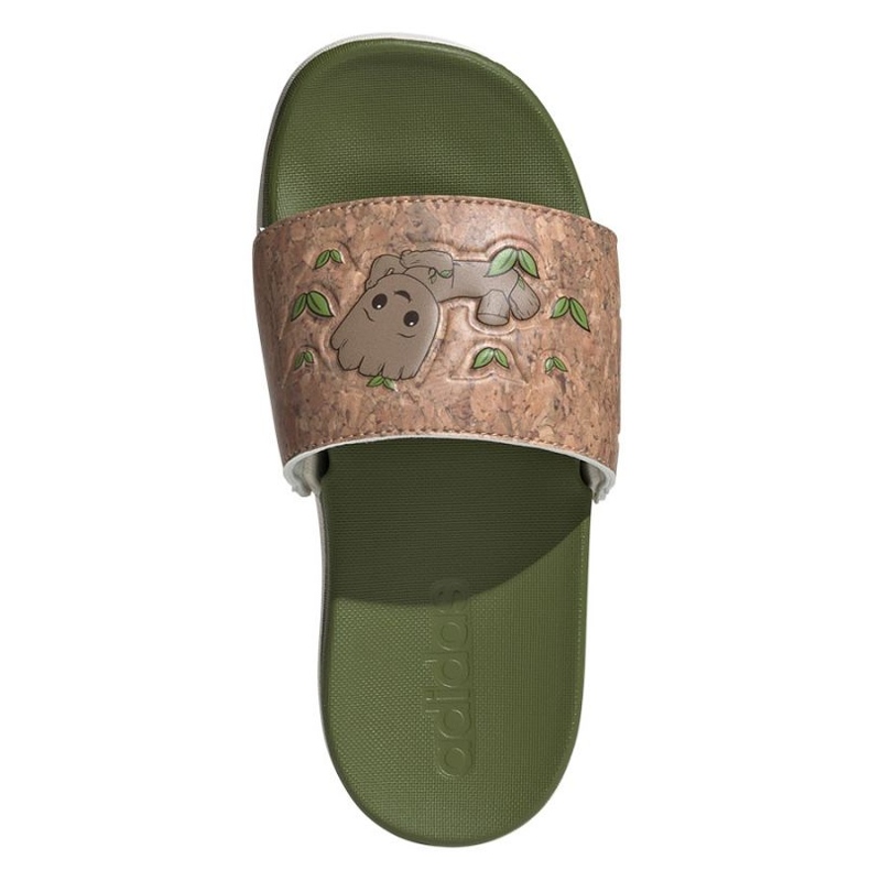 Adidas Adilette Comfort Jr ID8029 Flip-Flops grün 2