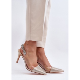 D&amp;A MR1966-11 High Heels mit Goldverzierung golden 2